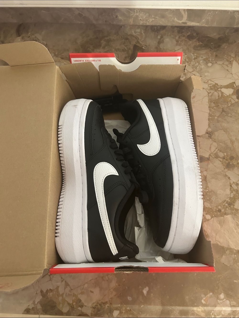 Nike Black Low-Top Sneakers with White Swoosh